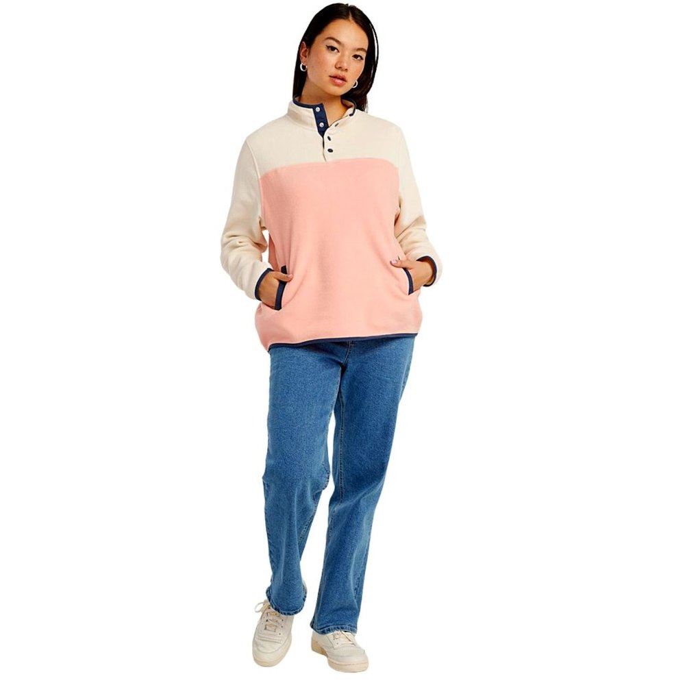 Simons Recycled Polyester Fleece Half-Button Sweatshirt - Picture 2 of 3